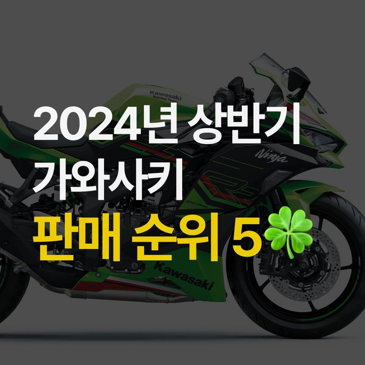 2024년 상반기 가와사키 매출을 책임지는 모델 5가지