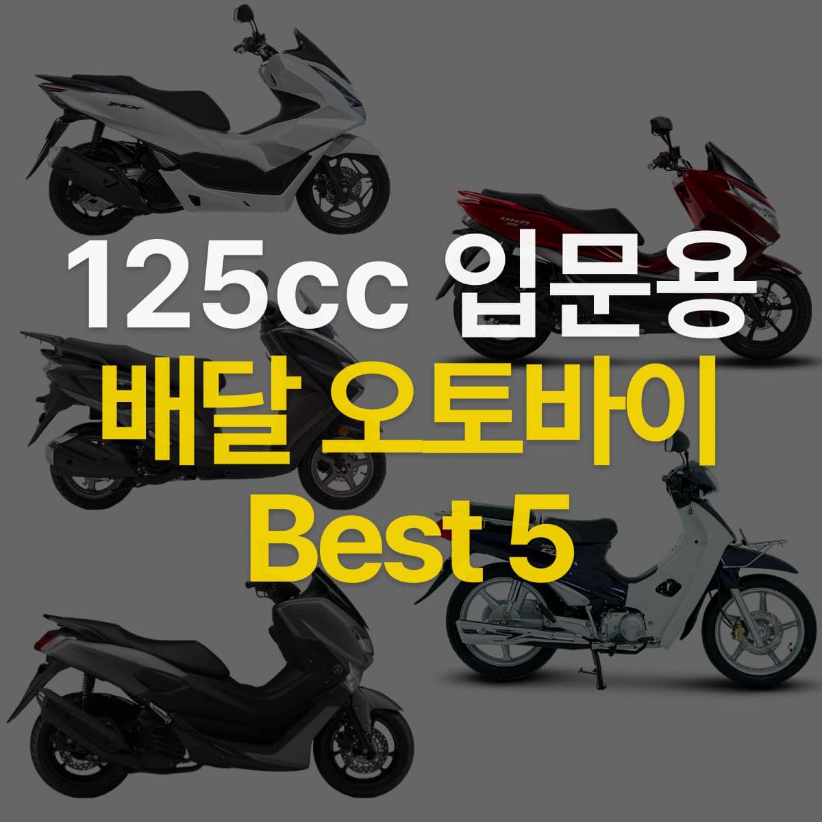 배달 오토바이 125cc 입문용 스쿠터 추천 Best 5 | 가격, 제원, 연비, 구독 가격